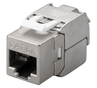 GOOBAY Keystone module RJ45 CAT 6A 90864, STP, 500 MHz, slim-line, ασημί GOOBAY Keystone module RJ45 CAT 6A 90864, STP, 500 MHz, slim-line, ασημί