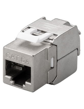GOOBAY Keystone module RJ45 CAT 6A 90864, STP, 500 MHz, slim-line, ασημί GOOBAY Keystone module RJ45 CAT 6A 90864, STP, 500 MHz, slim-line, ασημί