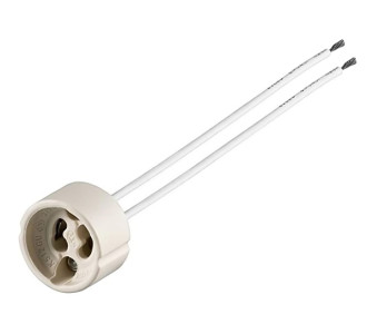 GOOBAY ντουί λάμπας GU10 με καλώδια 9134, 230V/100W, κεραμικό, λευκό GOOBAY ντουί λάμπας GU10 με καλώδια 9134, 230V/100W, κεραμικό, λευκό