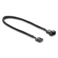 DELOCK καλώδιο προέκτασης 4pin PWM 91360 για ανεμιστήρες, 30cm, μαύρο