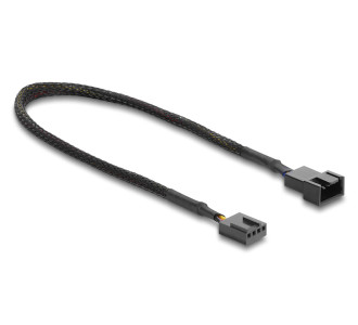 DELOCK καλώδιο προέκτασης 4pin PWM 91360 για ανεμιστήρες, 30cm, μαύρο DELOCK καλώδιο προέκτασης 4pin PWM 91360 για ανεμιστήρες, 30cm, μαύρο