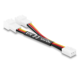 DELOCK καλώδιο 1x 3pin σε 2x 3pin 91429 για ανεμιστήρες, 10cm