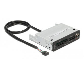 DELOCK USB 9-pin card reader 91708, CF/SD/XD/MS/Micro SD/USB, 3.5" bay DELOCK USB 9-pin card reader 91708, CF/SD/XD/MS/Micro SD/USB, 3.5" bay