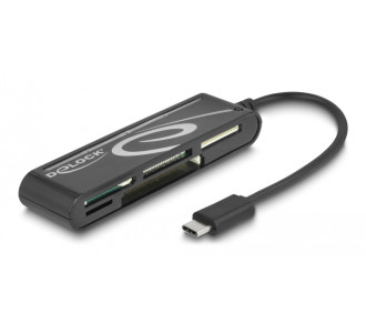 DELOCK card reader 91739 για micro SD/SD/CF/MS/xD, USB-C, μαύρο DELOCK card reader 91739 για micro SD/SD/CF/MS/xD, USB-C, μαύρο
