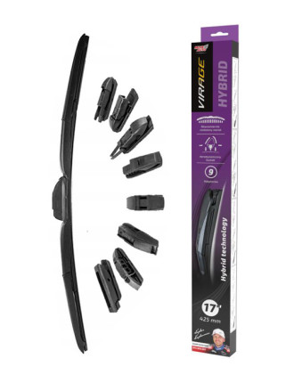 MOJE AUTO υαλοκαθαριστήρας Hybrid 92-H17, 17" (425mm), 9 αντάπτορες