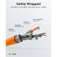 GOOBAY καλώδιο δικτύου 92457, CAT 6 S/FTP, copper, 250MHz, 0.15m, πορτοκαλί