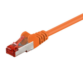 GOOBAY καλώδιο δικτύου 92457, CAT 6 S/FTP, copper, 250MHz, 0.15m, πορτοκαλί