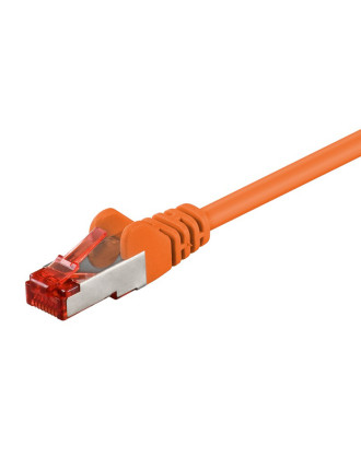GOOBAY καλώδιο δικτύου 92457, CAT 6 S/FTP, copper, 250MHz, 0.15m, πορτοκαλί
