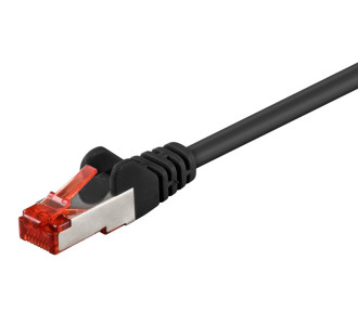 GOOBAY καλώδιο δικτύου 92459, CAT 6 S/FTP, copper, 250MHz, 0.15m, μαύρο