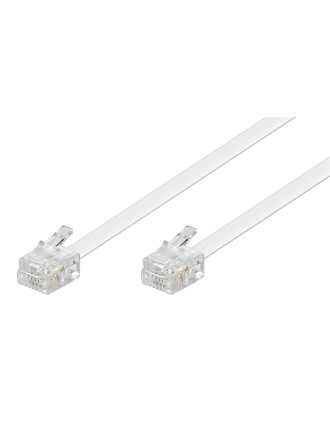 GOOBAY καλώδιο τηλεφώνου 93063, RJ11 6P4C, CCA, 10m, λευκό GOOBAY καλώδιο τηλεφώνου 93063, RJ11 6P4C, CCA, 10m, λευκό