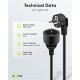 GOOBAY μπαλαντέζα προέκταση ρεύματος 93094, schuko, 3x 1.5mm², 5m, μαύρη GOOBAY μπαλαντέζα προέκταση ρεύματος 93094, schuko, 3x 1.5mm², 5m, μαύρη