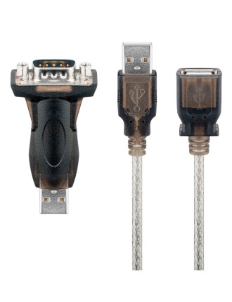 GOOBAY αντάπτορας/καλώδιο USB σε RS-232 93128, 1 Mbit/s, 1.5m, διάφανο