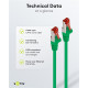 GOOBAY καλώδιο δικτύου 93213, CAT 6 S/FTP, copper, 250MHz, 0.25m, πράσινο