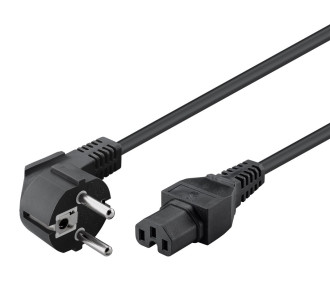 GOOBAY καλώδιο τροφοδοσίας 93277, γωνιακό, 0.75mm², 2m, μαύρο