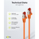 GOOBAY καλώδιο δικτύου 93467, CAT 6 S/FTP, copper, 250MHz, 0.50m, πορτοκαλί GOOBAY καλώδιο δικτύου 93467, CAT 6 S/FTP, copper, 250MHz, 0.50m, πορτοκαλί