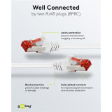 GOOBAY καλώδιο δικτύου 93505, CAT 6 S/FTP, copper, 250MHz, 2m, λευκό
