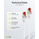 GOOBAY καλώδιο δικτύου 93509, CAT 6 S/FTP, copper, 250MHz, 5m, λευκό GOOBAY καλώδιο δικτύου 93509, CAT 6 S/FTP, copper, 250MHz, 5m, λευκό