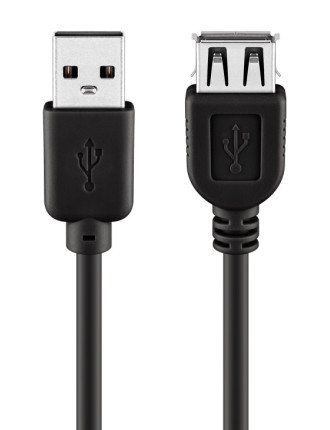GOOBAY καλώδιο προέκτασης USB 93600, αρσενικό σε θηλυκό, 3m, μαύρο