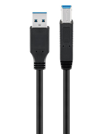 GOOBAY καλώδιο USB 3.0 SuperSpeed σε USB Type B 93654, 3m, μαύρο