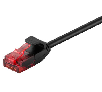 GOOBAY καλώδιο δικτύου 93713, CAT 6 U/UTP, slim, copper, 0.5m, μαύρο