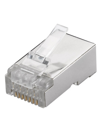 GOOBAY βύσμα RJ45 93829, CAT 6 STP, μεταλλικό, 10τμχ GOOBAY βύσμα RJ45 93829, CAT 6 STP, μεταλλικό, 10τμχ