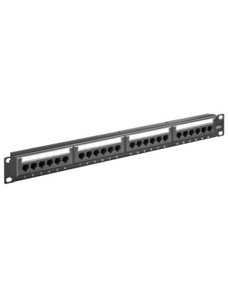 GOOBAY patch panel 93866 19"/1U, 24x ports, CAT 6 UTP, μαύρo