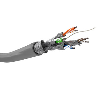 GOOBAY καλώδιο δικτύου 93954, CAT 6 S/FTP (PiMF), CCA, 100m, γκρι