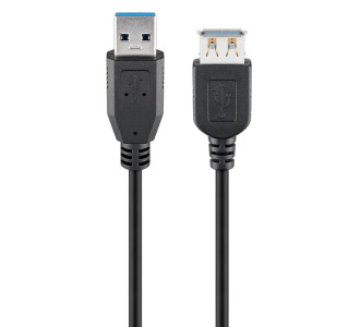GOOBAY καλώδιο USB 3.0 σε USB (F) 93999, copper, 3m, μαύρο GOOBAY καλώδιο USB 3.0 σε USB (F) 93999, copper, 3m, μαύρο