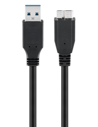 GOOBAY καλώδιο USB 3.0 σε USB 3.0 micro Τype B 95026, 1.8m, μαύρο