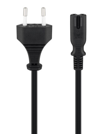 GOOBAY καλώδιο τροφοδοσίας Euro 95038, 2x 0.75mm², 3m, μαύρο