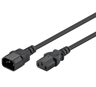 GOOBAY καλώδιο προέκτασης τροφοδοσίας 95124, 0.75mm², 0.5m, μαύρο