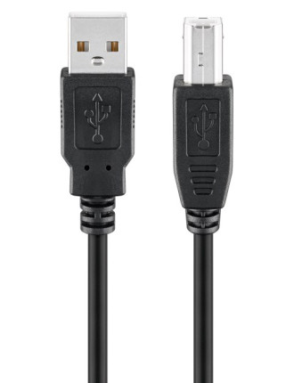 GOOBAY καλώδιο USB σε USB Type B 95129, 0.25m, 480Mbps, μαύρο
