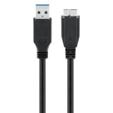 GOOBAY καλώδιο USB 3.0 σε USB 3.0 micro Τype B 95169, 15W, 5Gbps, 1m, μαύρο GOOBAY καλώδιο USB 3.0 σε USB 3.0 micro Τype B 95169, 15W, 5Gbps, 1m, μαύρο