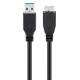 GOOBAY καλώδιο USB 3.0 σε USB 3.0 micro Τype B 95169, 15W, 5Gbps, 1m, μαύρο
