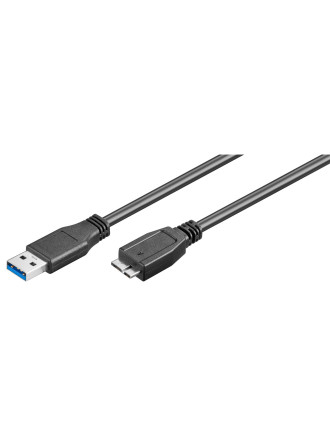 GOOBAY καλώδιο USB 3.0 σε USB 3.0 micro Τype B 95169, 15W, 5Gbps, 1m, μαύρο