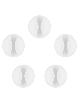 GOOBAY οργανωτές καλωδίων σιλικόνης 95183, 1 θέση, Φ7.8mm, λευκό, 5τμχ