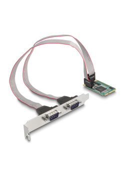 DELOCK κάρτα επέκτασης mini PCIe σε 2x RS-232 95273