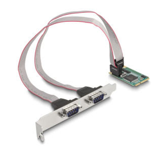 DELOCK κάρτα επέκτασης mini PCIe σε 2x RS-232 95273