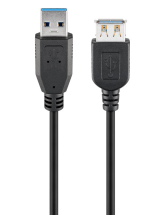 GOOBAY καλώδιο USB 3.0 σε USB (F) 95726, copper, 5m, μαύρο GOOBAY καλώδιο USB 3.0 σε USB (F) 95726, copper, 5m, μαύρο