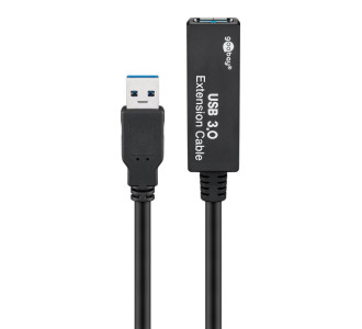 GOOBAY καλώδιο προέκτασης USB 3.0 95727, active, 5Gbps, 5m, μαύρο