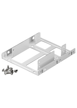 GOOBAY διπλό tray μετατροπής από 3.5" σε 2.5" 95875, ασημί