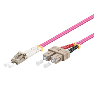 GOOBAY καλώδιο οπτικής ίνας LC-UPC σε SC-UPC 95943, Multimode OM4, 1m, βιολετί