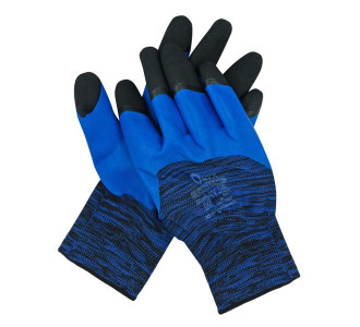 MOJE AUTO γάντια εργασίας 96-028, αντιολισθητικά, one size, μπλε-μαύρο