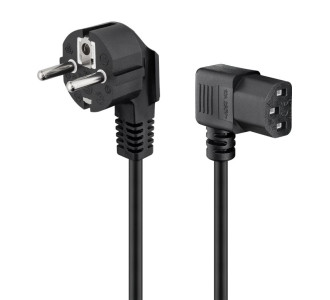 GOOBAY καλώδιο τροφοδοσίας 96032, γωνιακό, 1mm², 3m, μαύρο