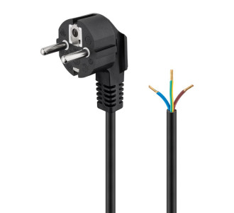 GOOBAY καλώδιο τροφοδοσίας 96034, γωνιακό, 1mm², 5m, μαύρο