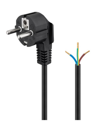 GOOBAY καλώδιο τροφοδοσίας 96034, γωνιακό, 1mm², 5m, μαύρο