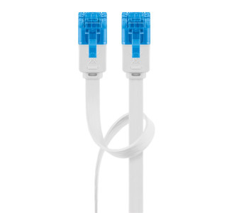 GOOBAY καλώδιο δικτύου 96303, CAT 6A U/UTP, flat, 500MHz, Copper, 0.5m, λευκό