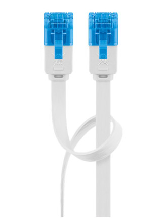 GOOBAY καλώδιο δικτύου 96303, CAT 6A U/UTP, flat, 500MHz, Copper, 0.5m, λευκό