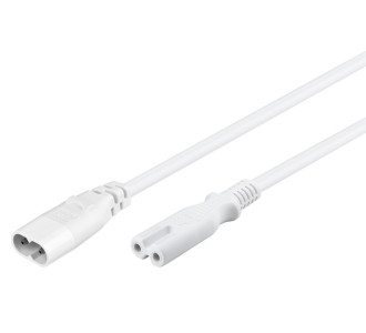 GOOBAY καλώδιο προέκτασης τροφοδοσίας 97200, 2x 0.75mm², 2m, λευκό