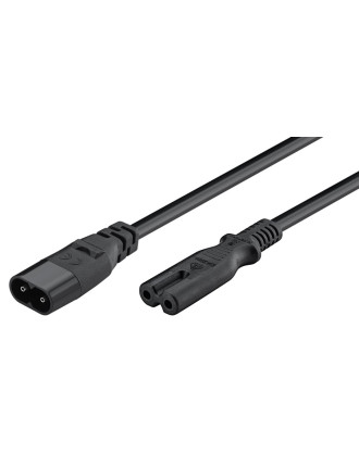 GOOBAY καλώδιο προέκτασης τροφοδοσίας 97201, 2x 0.75mm², 2m, μαύρο